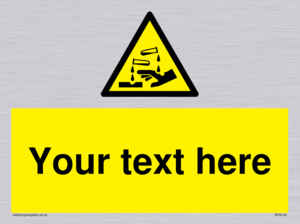 Custom Corrosive Substance Sign