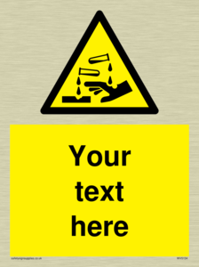 Custom Corrosive Substance Sign