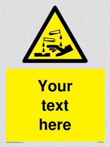 Custom Corrosive Substance Sign