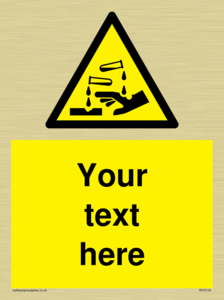 Custom Corrosive Substance Sign