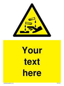 Custom Corrosive Substance Sign 