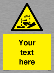 Custom Corrosive Substance Sign