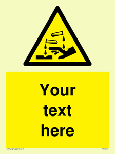 Custom Corrosive Substance Sign