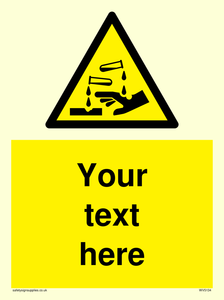 Custom Corrosive Substance Sign