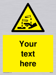 Custom Corrosive Substance Sign