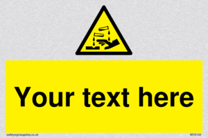 Custom Corrosive Substance Sign