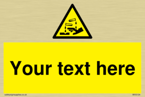 Custom Corrosive Substance Sign