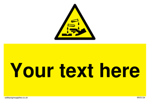 Custom Corrosive Substance Sign 