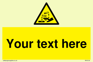 Custom Corrosive Substance Sign