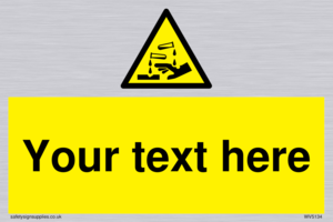 Custom Corrosive Substance Sign