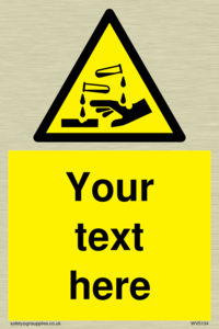 Custom Corrosive Substance Sign
