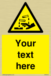 Custom Corrosive Substance Sign