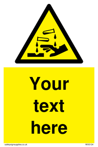 Custom Corrosive Substance Sign 