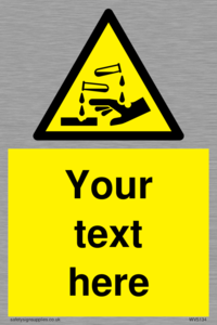 Custom Corrosive Substance Sign