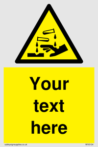 Custom Corrosive Substance Sign
