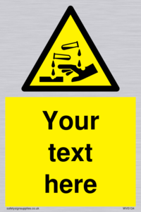 Custom Corrosive Substance Sign