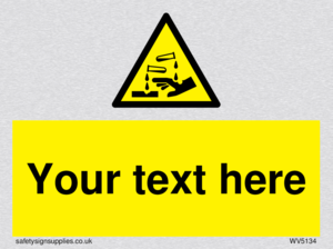 Custom Corrosive Substance Sign