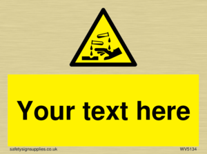 Custom Corrosive Substance Sign