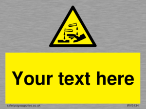Custom Corrosive Substance Sign