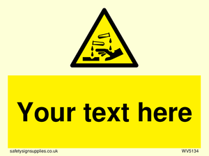 Custom Corrosive Substance Sign