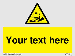 Custom Corrosive Substance Sign