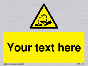 Custom Corrosive Substance Sign