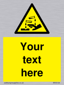 Custom Corrosive Substance Sign