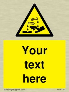 Custom Corrosive Substance Sign