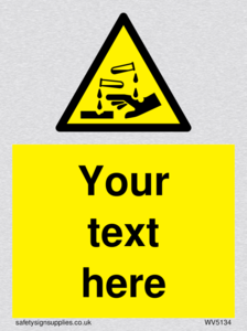 Custom Corrosive Substance Sign