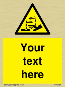 Custom Corrosive Substance Sign