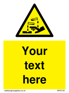 Custom Corrosive Substance Sign 