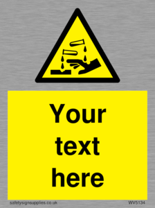 Custom Corrosive Substance Sign