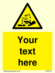 Custom Corrosive Substance Sign