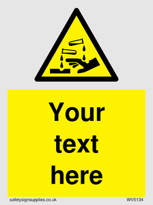 Custom Corrosive Substance Sign