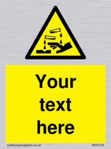 Custom Corrosive Substance Sign