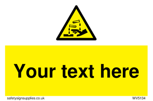 Custom Corrosive Substance Sign 