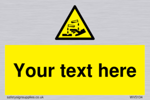 Custom Corrosive Substance Sign