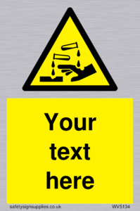 Custom Corrosive Substance Sign