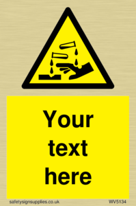 Custom Corrosive Substance Sign