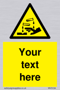 Custom Corrosive Substance Sign