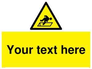 Custom Warning Hatch Sign 