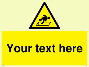 Custom Warning Hatch Sign