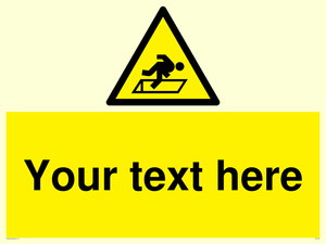 Custom Warning Hatch Sign