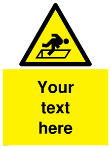 Custom Warning Hatch Sign