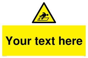 Custom Warning Hatch Sign 