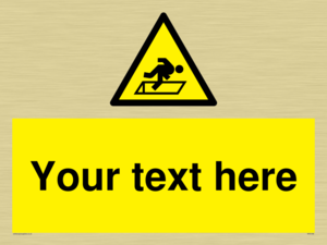 Custom Warning Hatch Sign