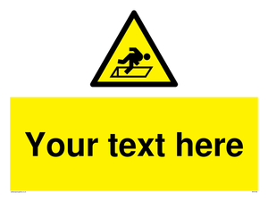 Custom Warning Hatch Sign 