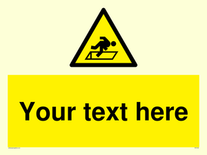 Custom Warning Hatch Sign