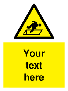 Custom Warning Hatch Sign