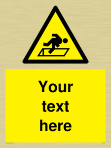 Custom Warning Hatch Sign